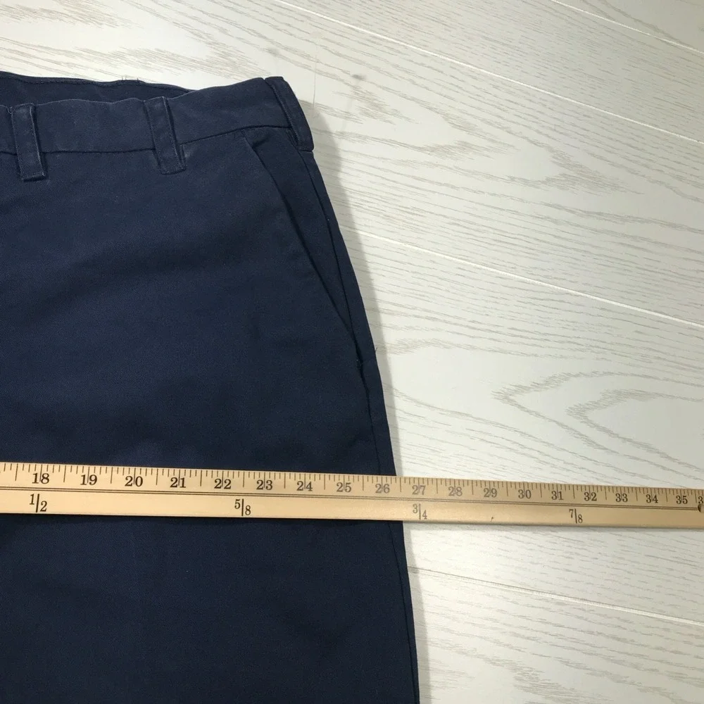 Izod SportFlex Chino Pants 44x30 Blue Flat Front Big & Tall Stretch Preppy New